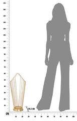 Paragüero de acero dorado minimalista