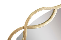 Miroir rond Eleonor métal doré