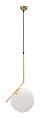 Lámpara de techo Glamy Metal Dorado Esfera Cristal Opaco