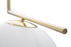 Lámpara de techo Glamy Metal Dorado Esfera Cristal Opaco