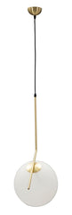 Lámpara de techo Glamy Metal Dorado Esfera Cristal Opaco