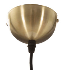 Lámpara de techo Glamy Metal Dorado Esfera Cristal Opaco