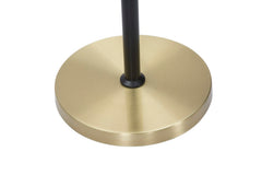 Lámpara de pie de 5 luces Glamyy Metal dorado y negro esferas de cristal blanco