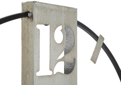 Horloge murale en métal Noir et Argent