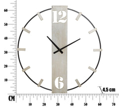 Horloge murale en métal Noir et Argent