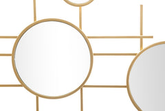 Espejo de pared geométrico Gloxy dorado