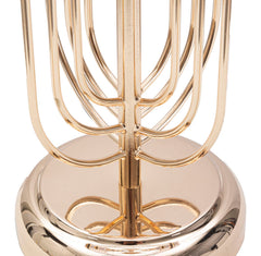 Lampe de table Krista métal doré abat-jour tissu rose