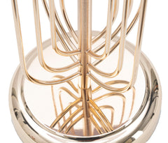 Lámpara de mesa Krista Metal Dorado pantalla Tela Rosa