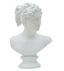 Escultura de mujer de poliresina blanca
