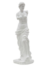 Escultura de mujer de poliresina blanca