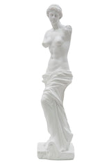 Escultura de mujer de poliresina blanca