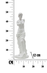 Escultura de mujer de poliresina blanca