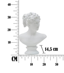Escultura de mujer de poliresina blanca