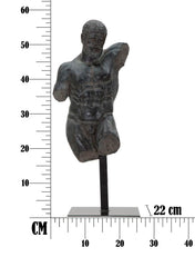Busto de poliresina masculino Negro