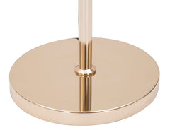 Lampe de sol Ovy Métal Doré Abat-jour Tissu Rose