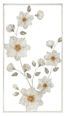 Panel de pared de metal con diseño floral 3D Flix