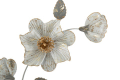 Panel de pared de metal con diseño floral 3D Flix