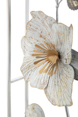 Panel de pared de metal con diseño floral 3D Flix