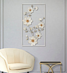 Panel de pared de metal con diseño floral 3D Flix
