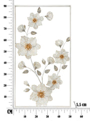 Panel de pared de metal con diseño floral 3D Flix