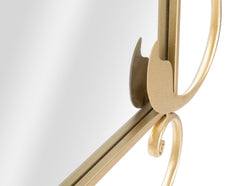 Espejo de pared Péthale de metal dorado