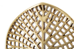 Candelabro Loto Metal Dorado y Negro