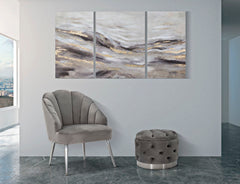 Peinture murale abstraite Monty cadre en bois 3 pièces