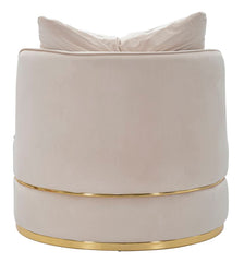 Sillón París Crema y decoraciones doradas