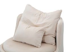 Sillón París Crema y decoraciones doradas