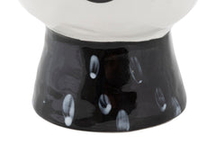 Jarrón cara Porcelana Blanca y base Negra