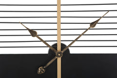 Reloj de pared redondo Glam Stick Negro y Dorado