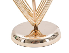 Lampe de table métal doré abat-jour tissu noir