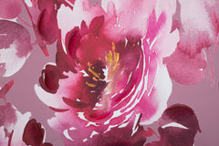 Impresión sobre lienzo, marco de madera, floral, colores vivos