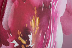 Impresión sobre lienzo, marco de madera, floral, colores vivos