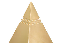 Objeto decorativo Pirámide dorada