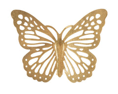 Juego de mariposas de pared 3D decorativas doradas de 4 piezas