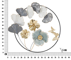 Panel decorativo de pared redondo Campur Hierro y colores pastel