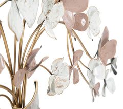 Panel decorativo de pared de hierro 3D con flores