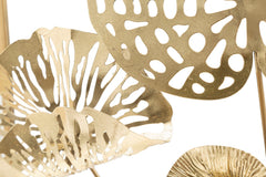 Panel de pared decorativo 3D Flores de hierro dorado