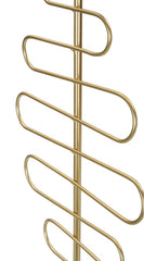 Bougeoirs en métal doré Alid 2 pcs lignes sinueuses