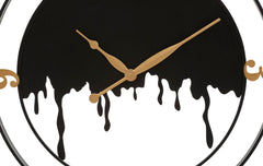 Reloj de pared redondo Splash Blanco y Negro