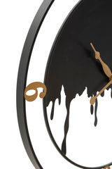 Reloj de pared redondo Splash Blanco y Negro