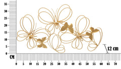 Portavelas de pared Mariposas Metal Dorado
