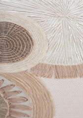 Cuadro de pared geométrico decorativo en relieve tonos cálidos