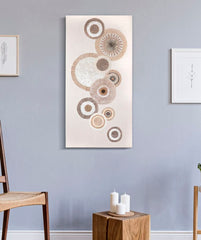 Cuadro de pared geométrico decorativo en relieve tonos cálidos