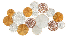 Panel de pared decorativo 3D con figuras circulares multicolor