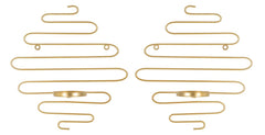Ensemble de 2 porte-bougies muraux métal doré