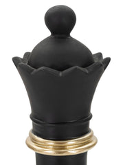 Escultura Reina Ajedrez Negro y Oro
