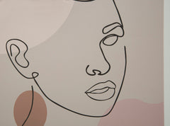 Tampon avec cadre Visage Minimaliste en couleurs douces