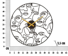 Reloj de pared redondo Esfera estilizada